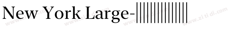 New York Large字体转换